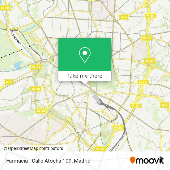 mapa Farmacia - Calle Atocha 109