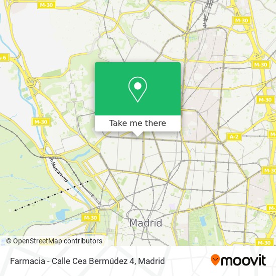 mapa Farmacia - Calle Cea Bermúdez 4