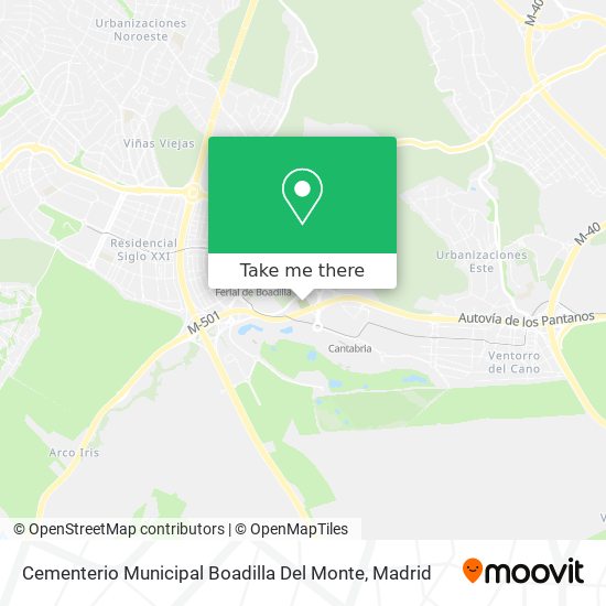 mapa Cementerio Municipal Boadilla Del Monte
