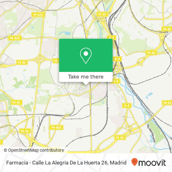 mapa Farmacia - Calle La Alegría De La Huerta 26