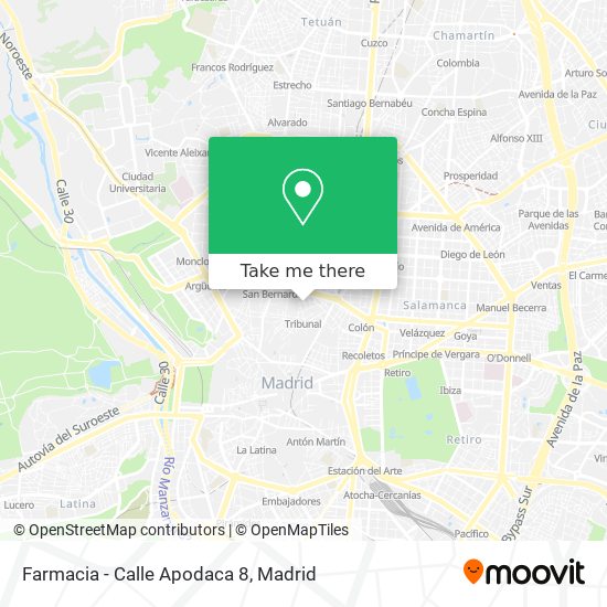 mapa Farmacia - Calle Apodaca 8