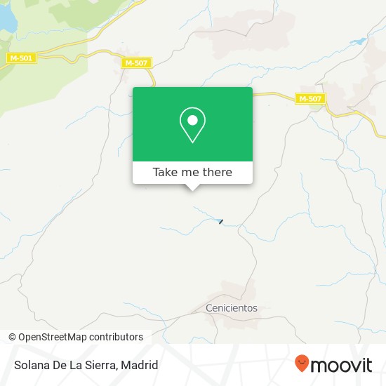Solana De La Sierra map