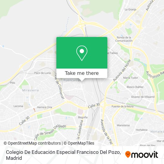 Colegio De Educación Especial Francisco Del Pozo map