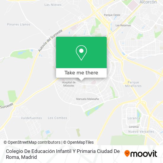 mapa Colegio De Educación Infantil Y Primaria Ciudad De Roma