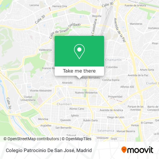 mapa Colegio Patrocinio De San José