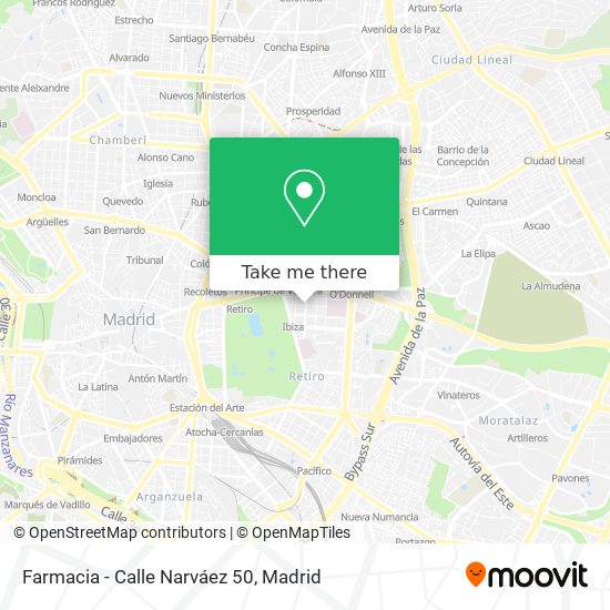 Farmacia - Calle Narváez 50 map
