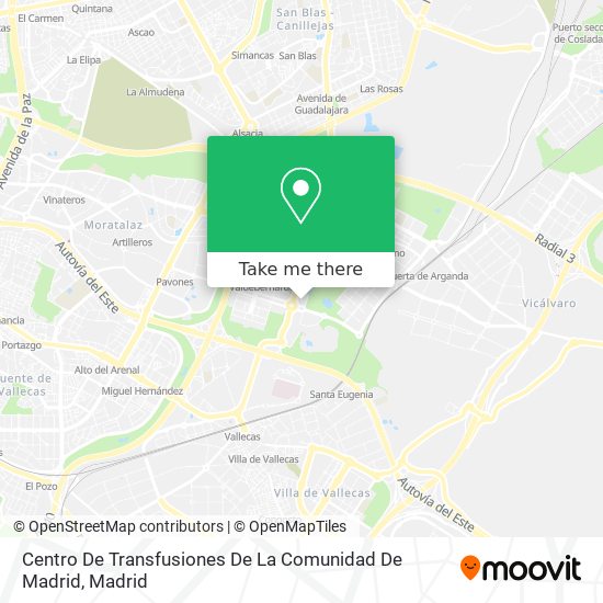 Centro De Transfusiones De La Comunidad De Madrid map