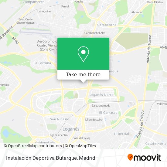 Instalación Deportiva Butarque map