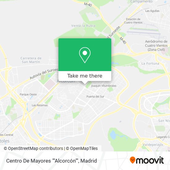 mapa Centro De Mayores ""Alcorcón""