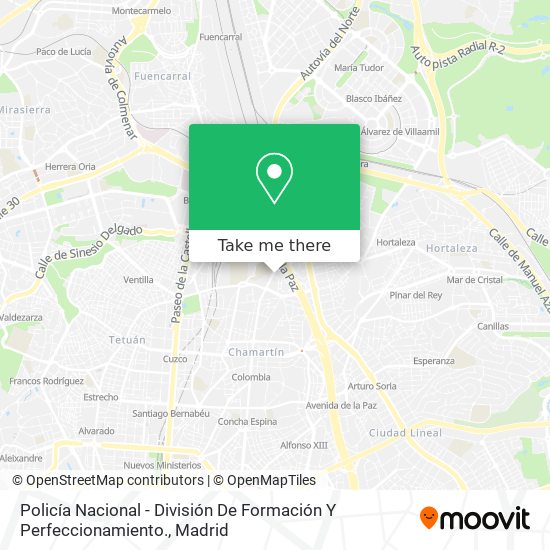 Policía Nacional - División De Formación Y Perfeccionamiento. map