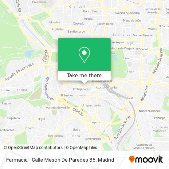 Farmacia - Calle Mesón De Paredes 85 map