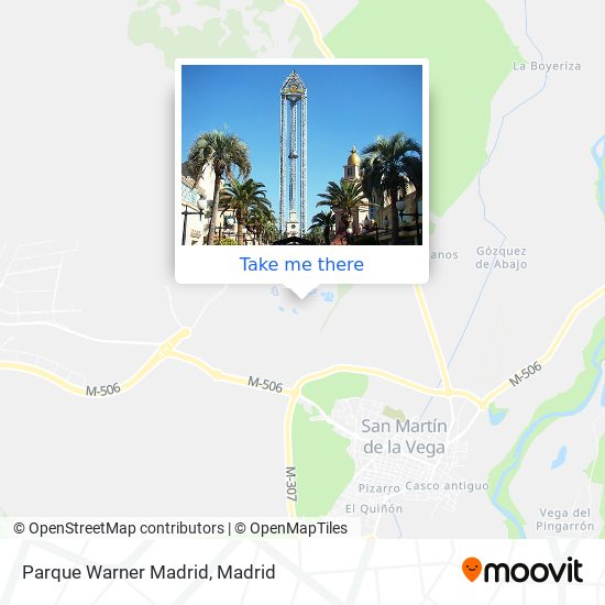 Parque Warner Madrid map
