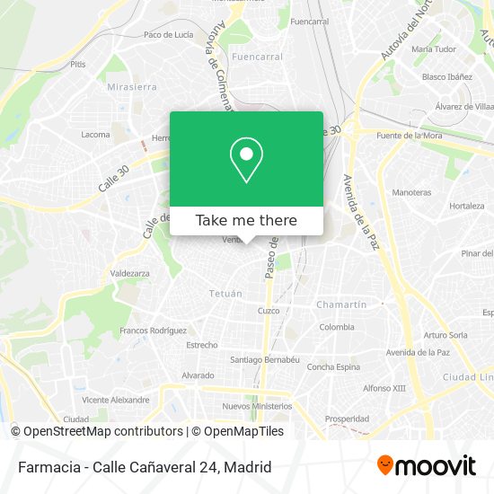 mapa Farmacia - Calle Cañaveral 24