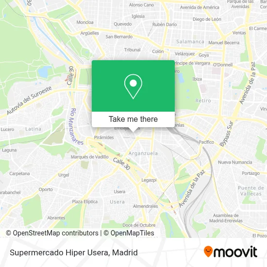Supermercado Hiper Usera map