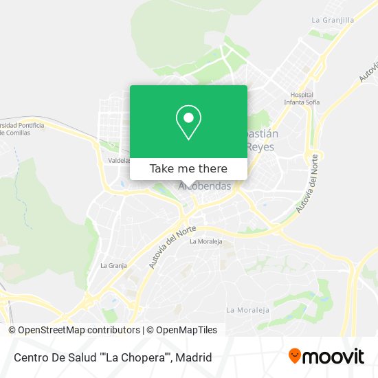 mapa Centro De Salud ""La Chopera""