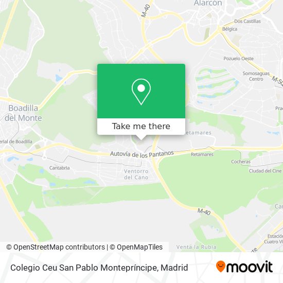 mapa Colegio Ceu San Pablo Montepríncipe