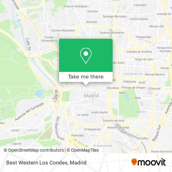 Best Western Los Condes map