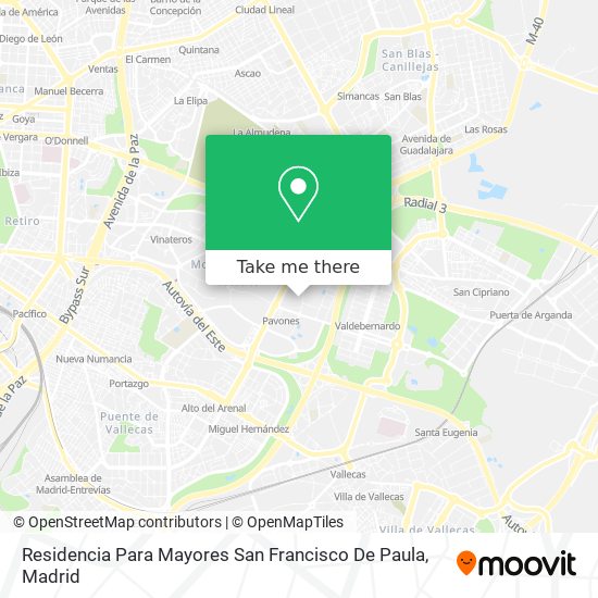 Residencia Para Mayores San Francisco De Paula map