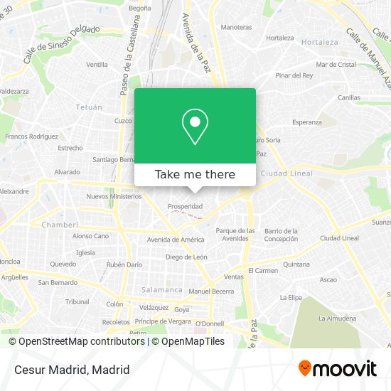 Cesur Madrid map