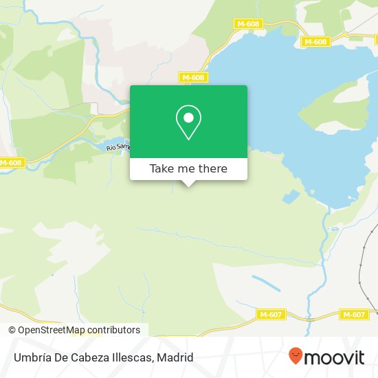 mapa Umbría De Cabeza Illescas