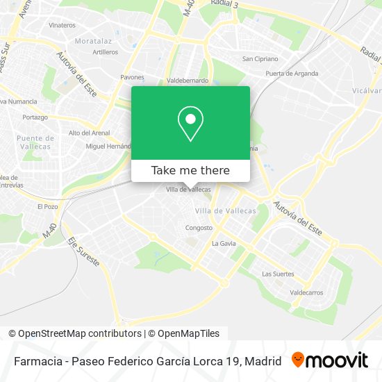 mapa Farmacia - Paseo Federico García Lorca 19