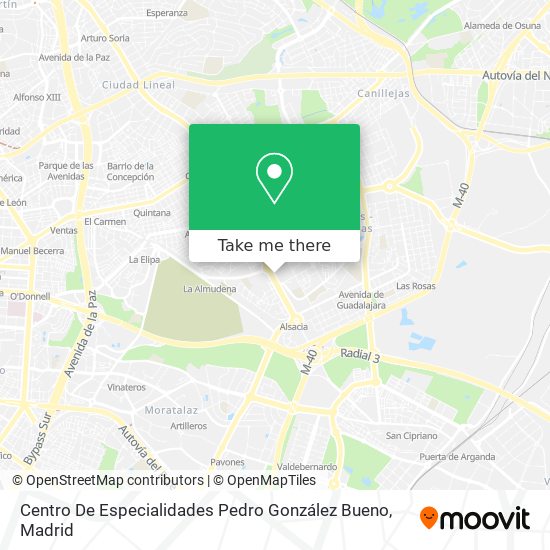 Centro De Especialidades Pedro González Bueno map