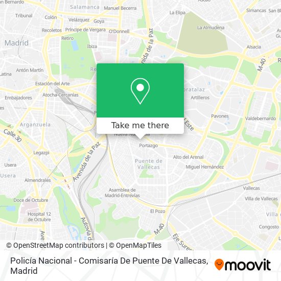 Policía Nacional - Comisaría De Puente De Vallecas map