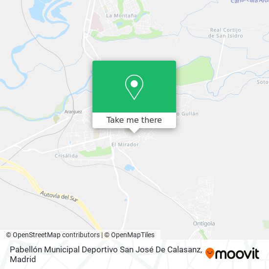 mapa Pabellón Municipal Deportivo San José De Calasanz