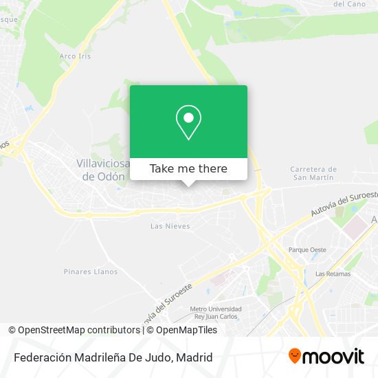 mapa Federación Madrileña De Judo