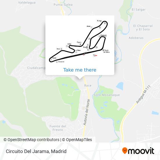 Circuito Del Jarama map