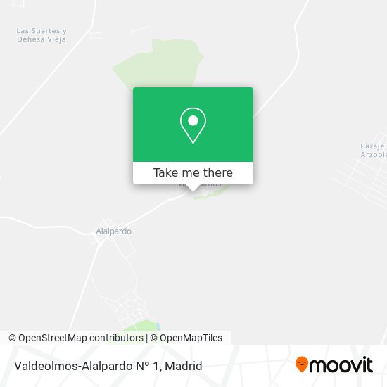 Valdeolmos-Alalpardo Nº 1 map