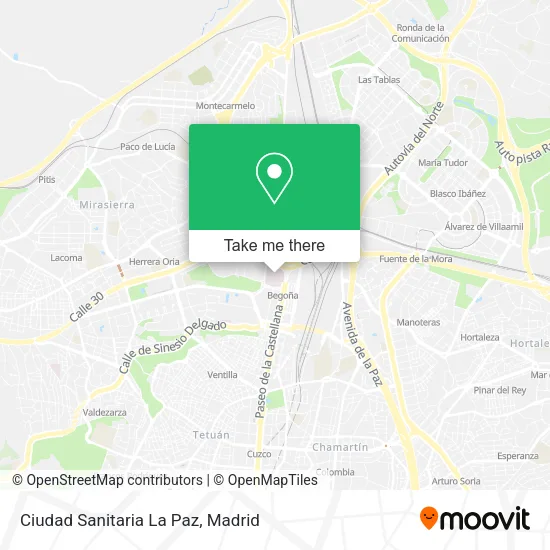 mapa Ciudad Sanitaria La Paz
