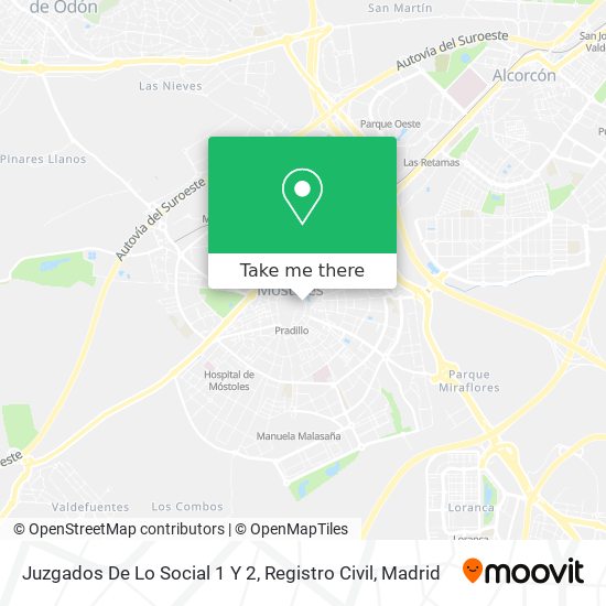 mapa Juzgados De Lo Social 1 Y 2, Registro Civil