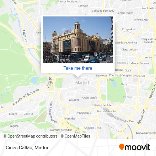 mapa Cines Callao