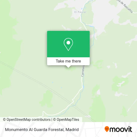 Monumento Al Guarda Forestal map