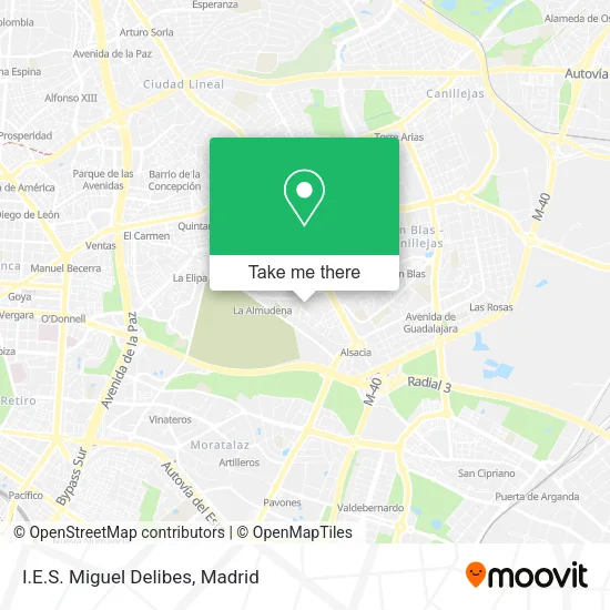 mapa I.E.S. Miguel Delibes