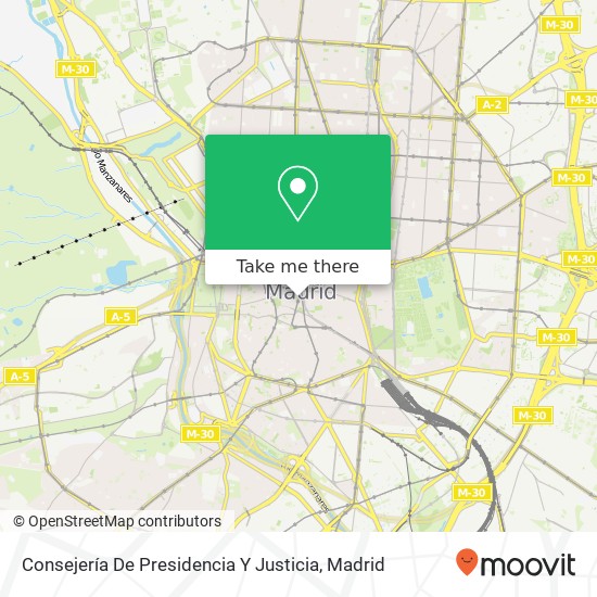 Consejería De Presidencia Y Justicia map