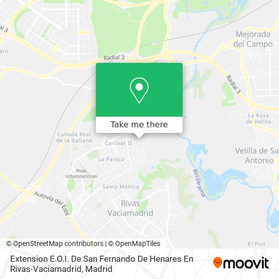 mapa Extension E.O.I. De San Fernando De Henares En Rivas-Vaciamadrid