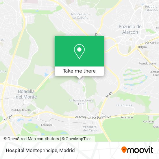 Hospital Montepríncipe map