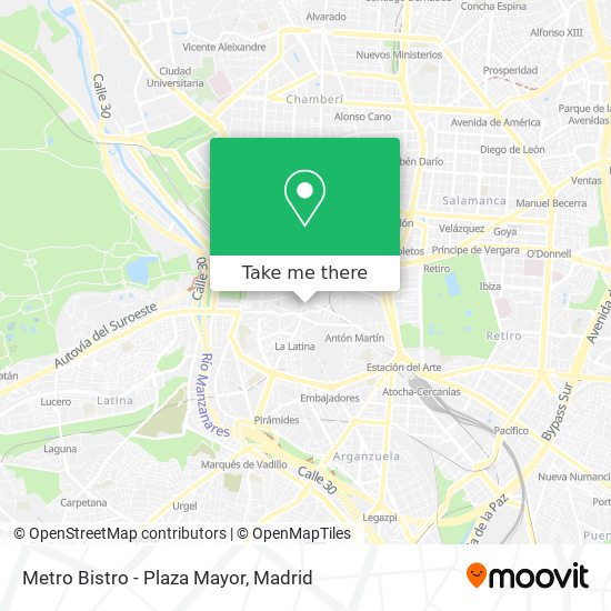 mapa Metro Bistro - Plaza Mayor