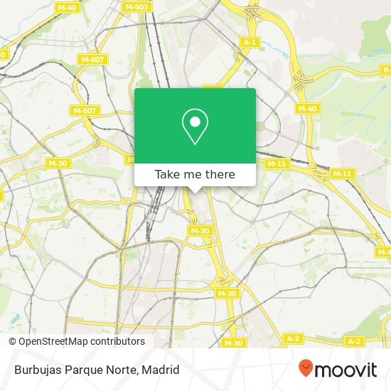 Burbujas Parque Norte map