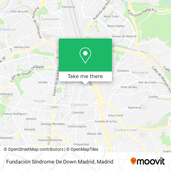 Fundación Síndrome De Down Madrid map