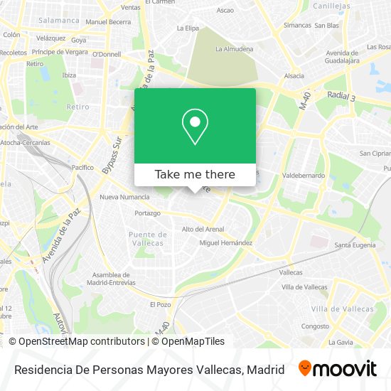 Residencia De Personas Mayores Vallecas map