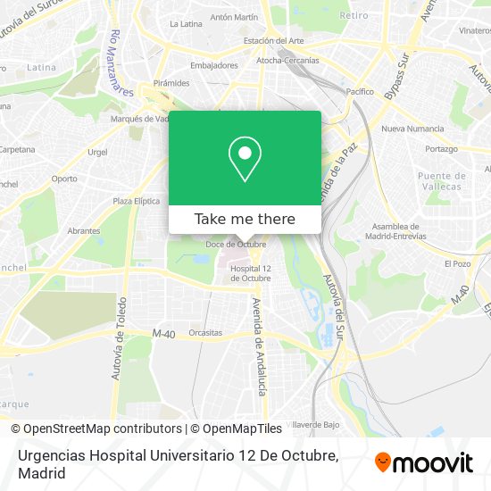 Urgencias Hospital Universitario 12 De Octubre map