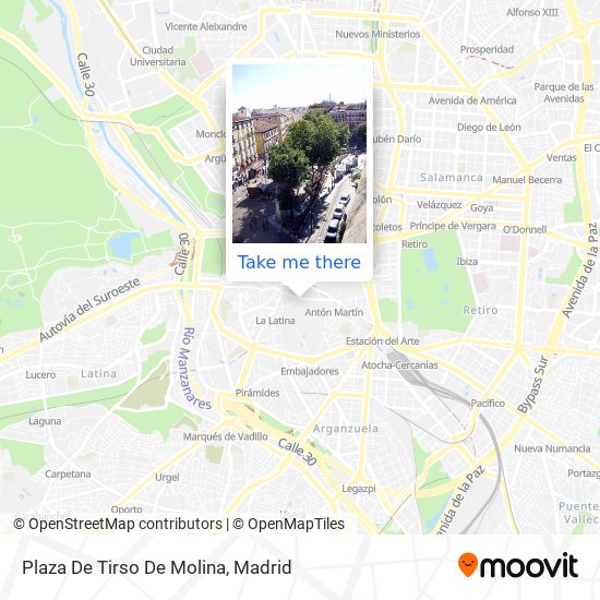 mapa Plaza De Tirso De Molina