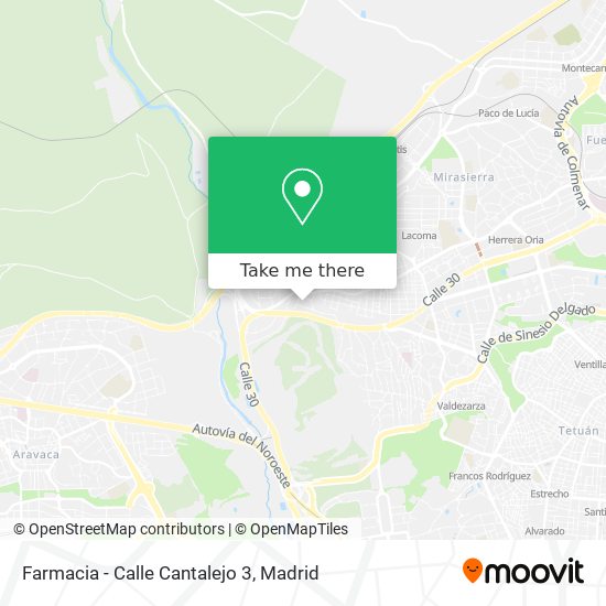 mapa Farmacia - Calle Cantalejo 3