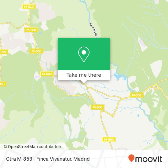 mapa Ctra M-853 - Finca Vivanatur