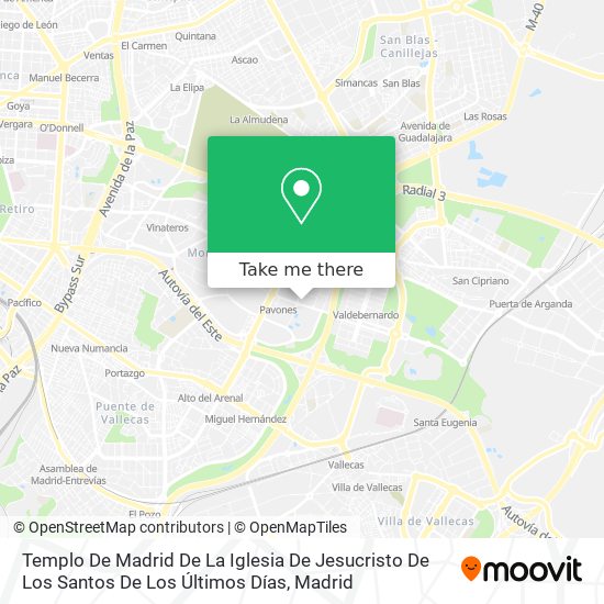 Templo De Madrid De La Iglesia De Jesucristo De Los Santos De Los Últimos Días map
