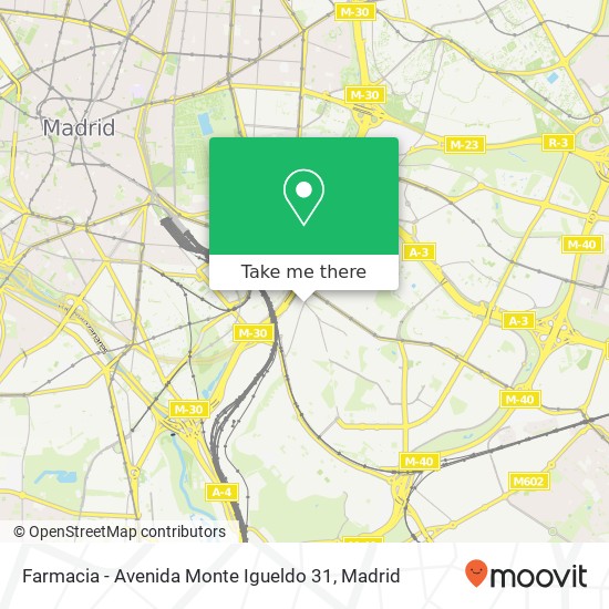 mapa Farmacia - Avenida Monte Igueldo 31