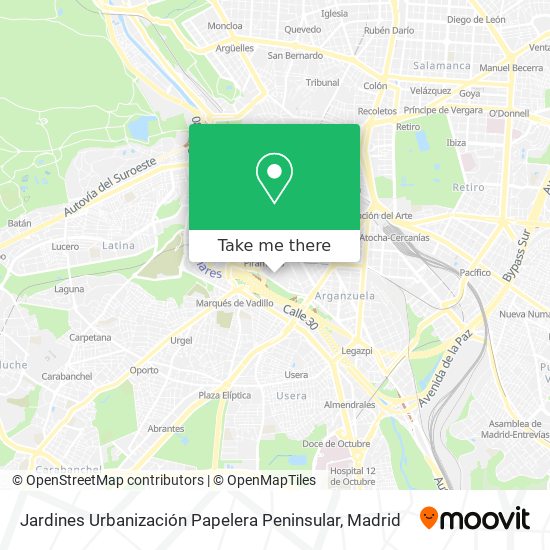 Jardines Urbanización Papelera Peninsular map